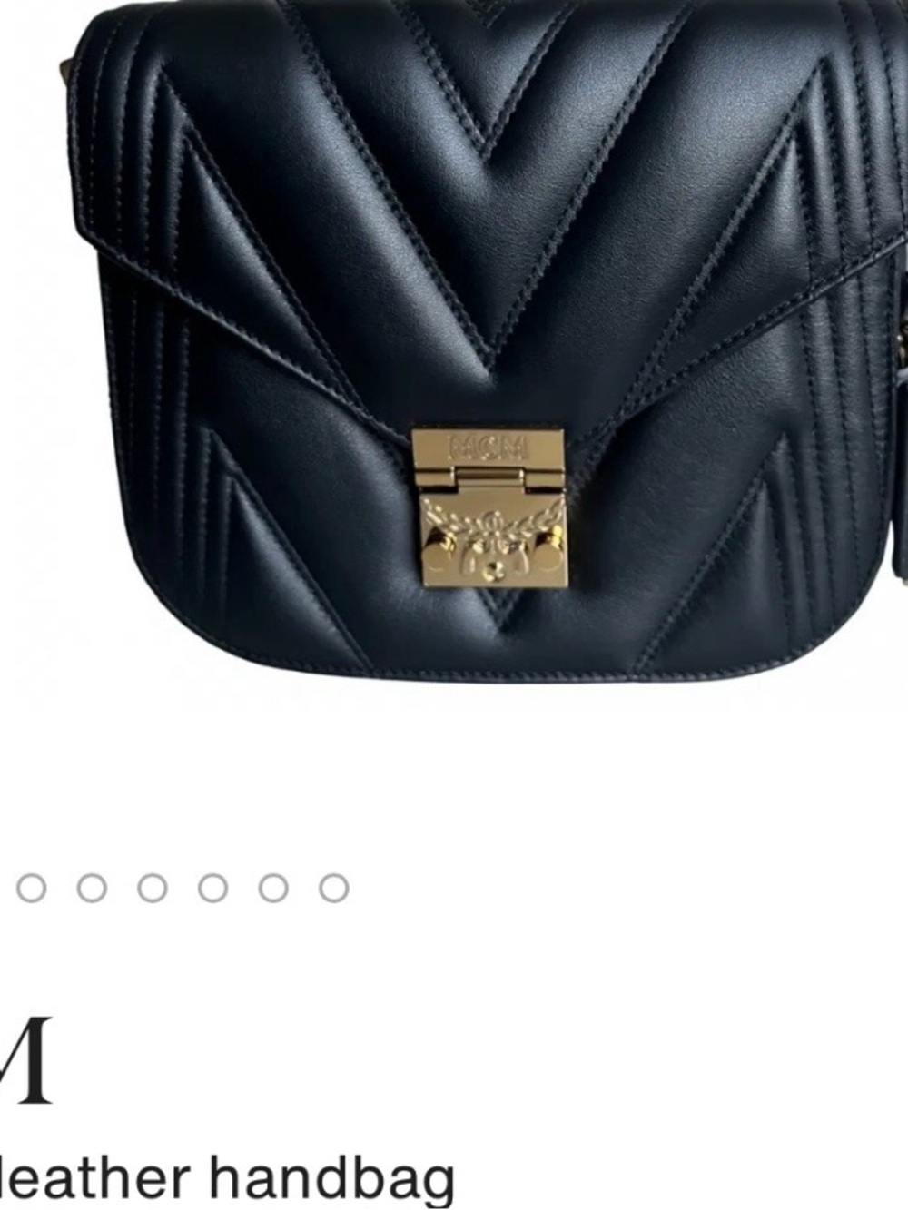 MCM Black Quilted Leather Crossbody with Gold Lock